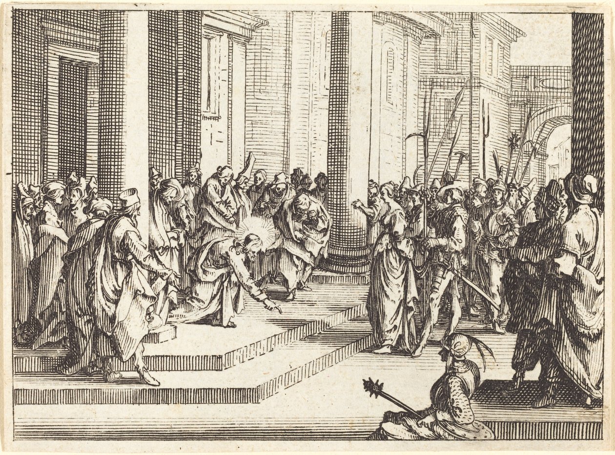 Kristus og kvinnen tatt i utroskap av Jacques Callot