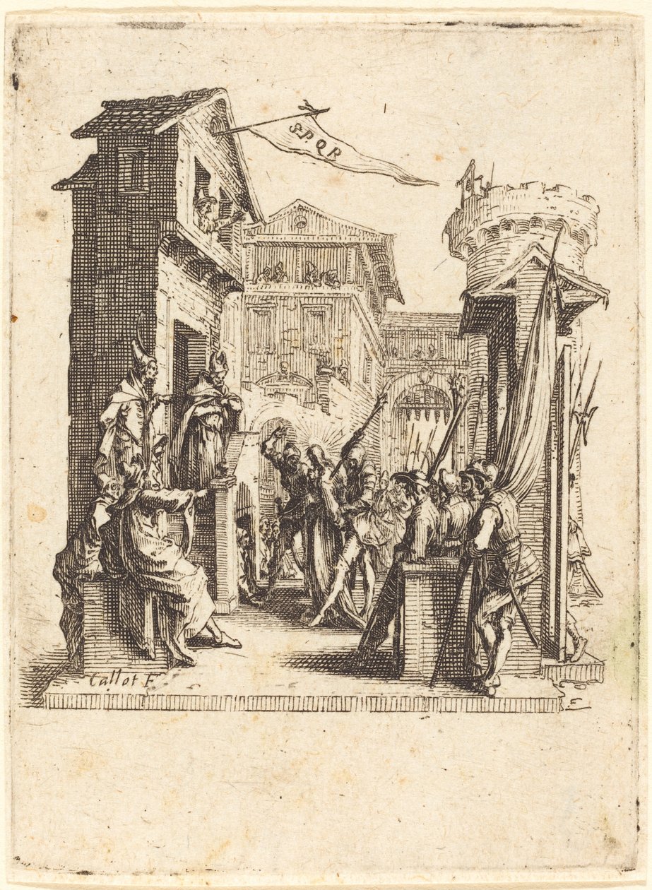 Kristus før Kaifas, ca. 16241625. av Jacques Callot