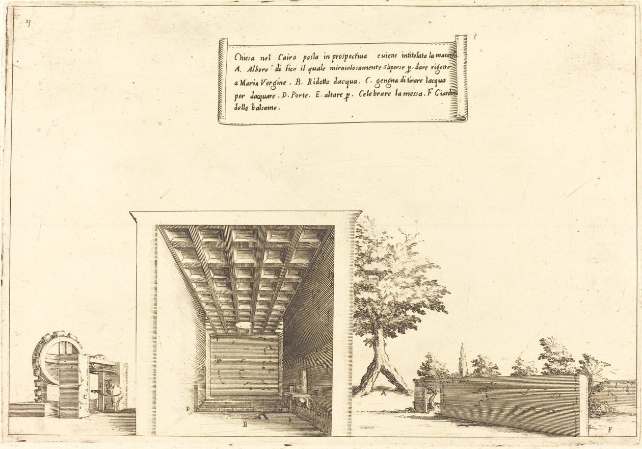 kirke i Kairo av Jacques Callot