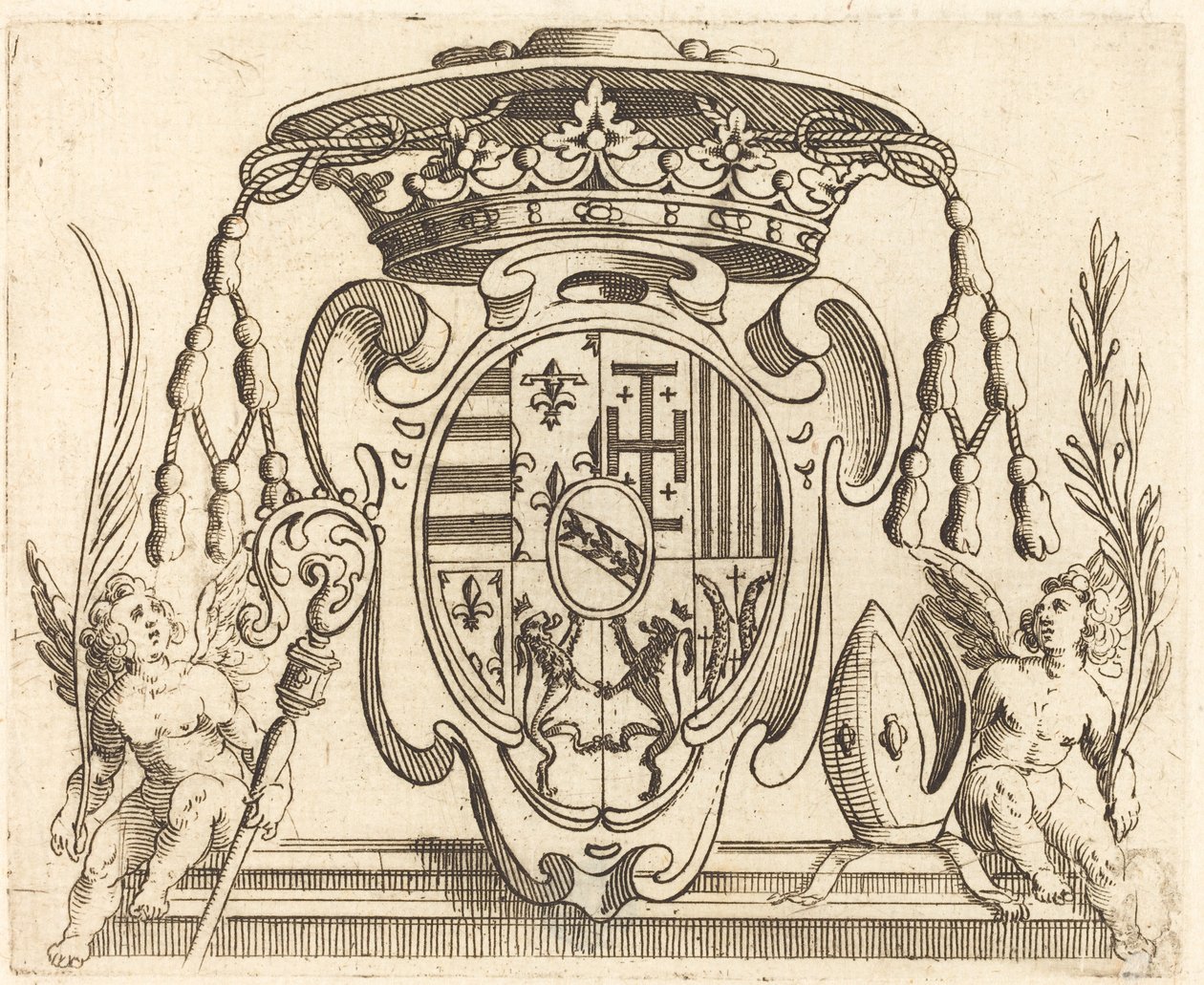 Våpenskjold til Nicolas Francis av Lorraine av Jacques Callot