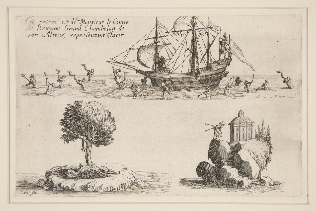 Slåss? la Barrière, Denne oppføringen er fra Comte de Brionne Grand Chamberlain of His Highness, som representerer Jason av Jacques Callot
