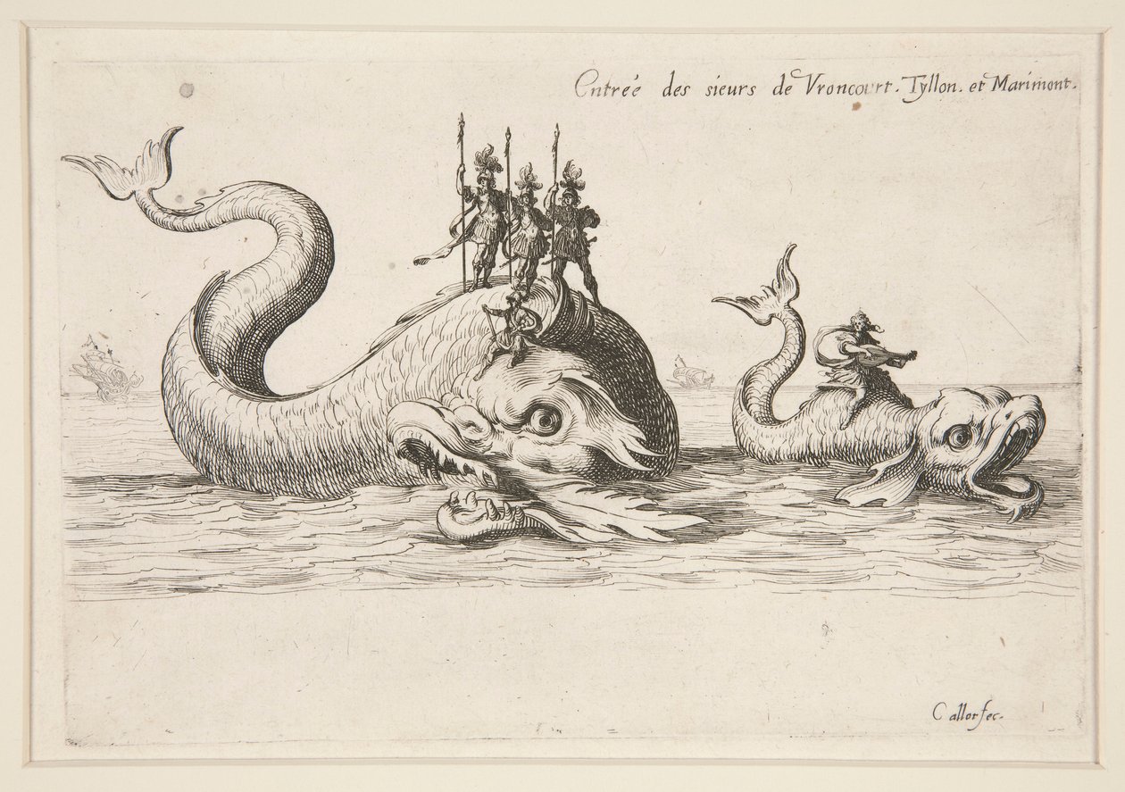 Slåss? la Barrière, Inngang til MM. av Varncourt, Tyllon og Marimont av Jacques Callot