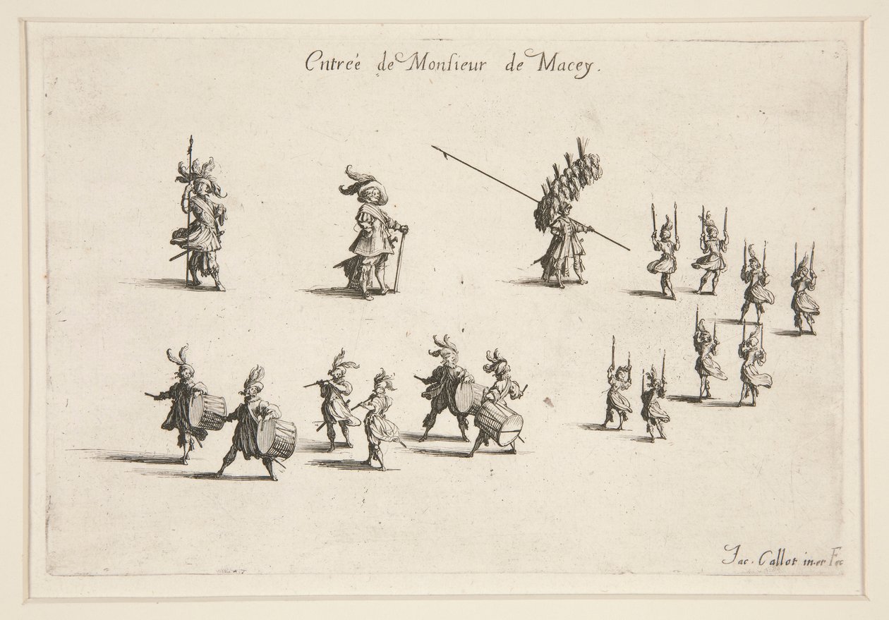 Kamp? La Barri?re, inngangen til M. de Macey av Jacques Callot