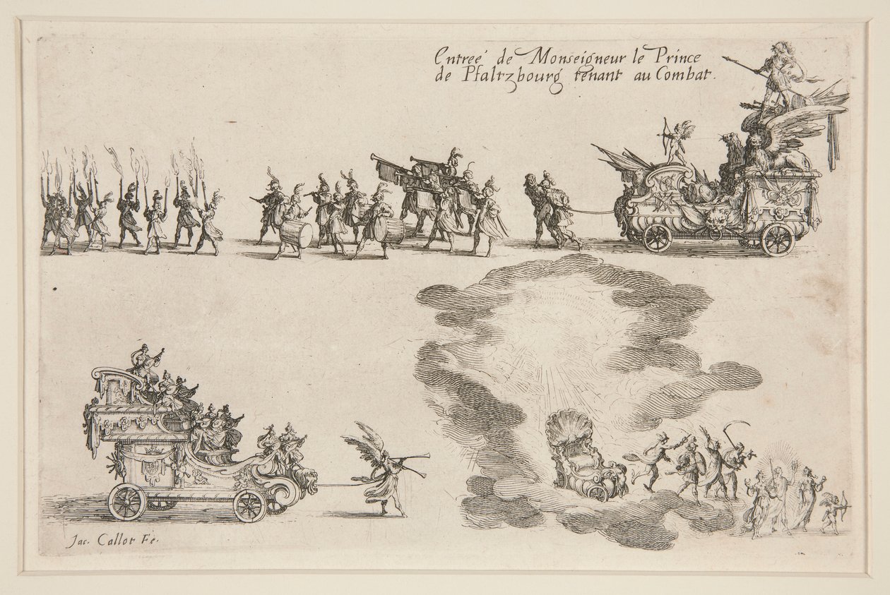 Kamp? la Barri?re, Entr?e du Prince de Plaltzbourg av Jacques Callot