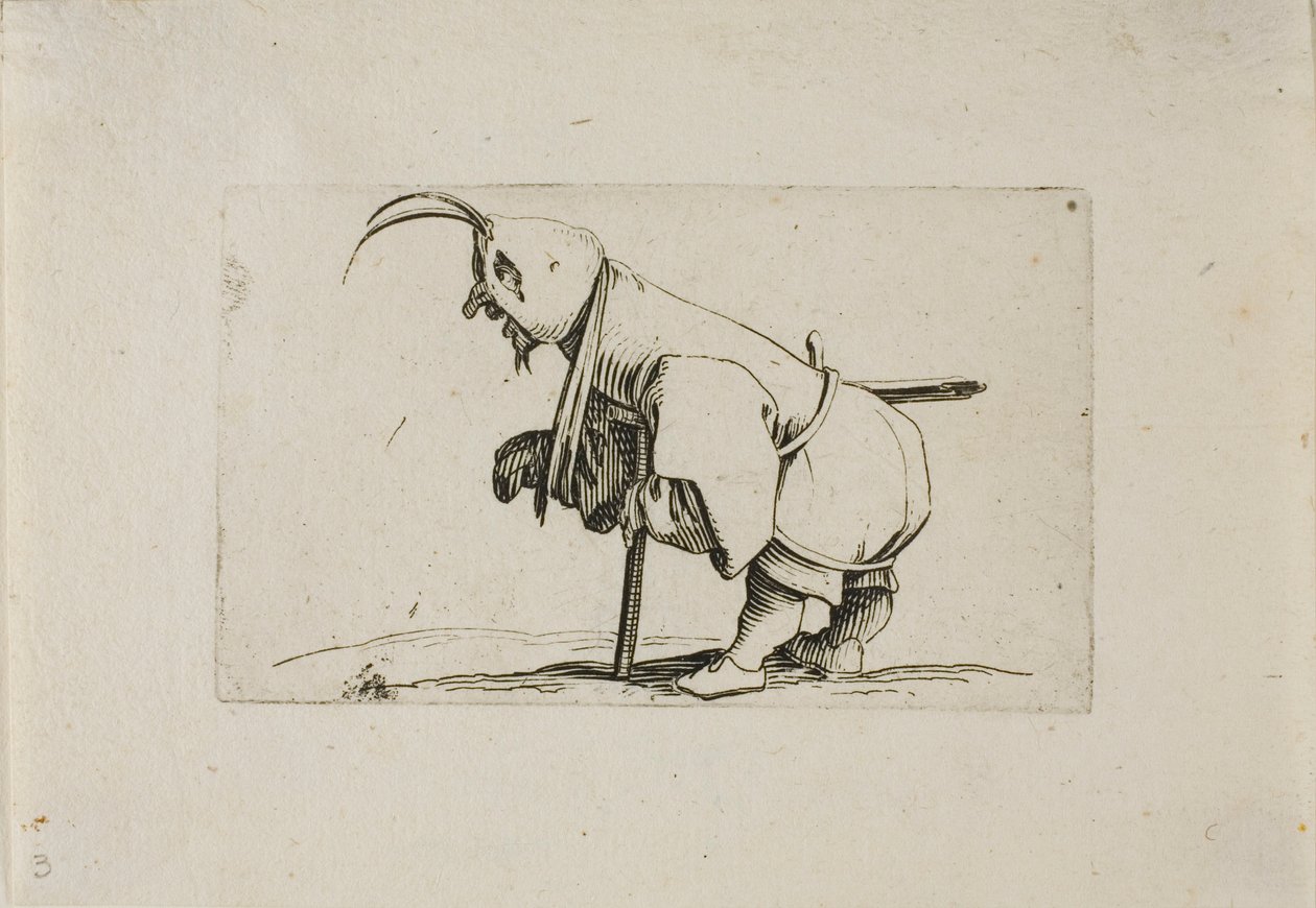 Cripple with a Cap, fra Varie Figure Gobbi av Jacques Callot