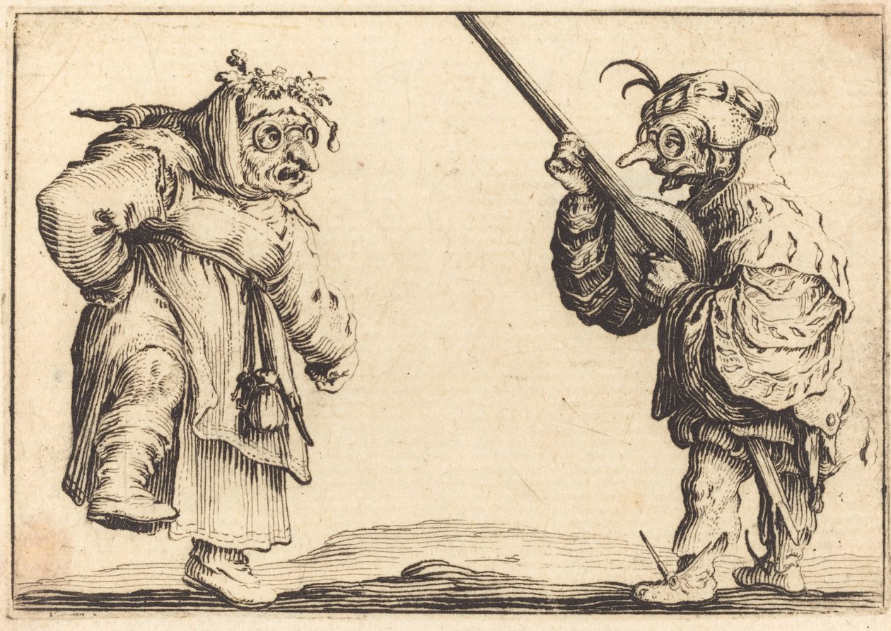 Dansere med lut av Jacques Callot