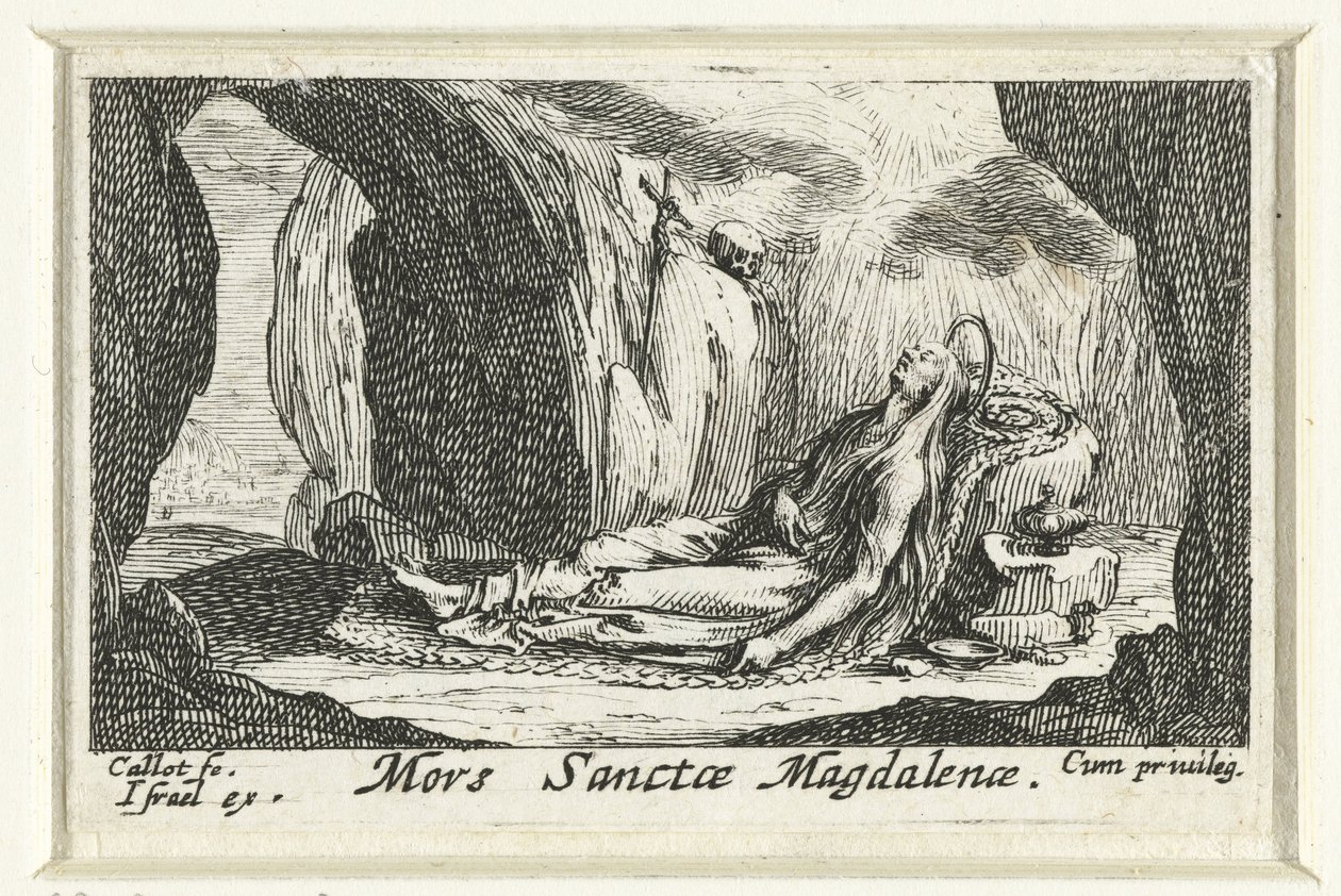 Maria Magdalenas død Saint Magdalenes død (tittel på objekt) De boetvaardige heiligen (serietittel) av Jacques Callot