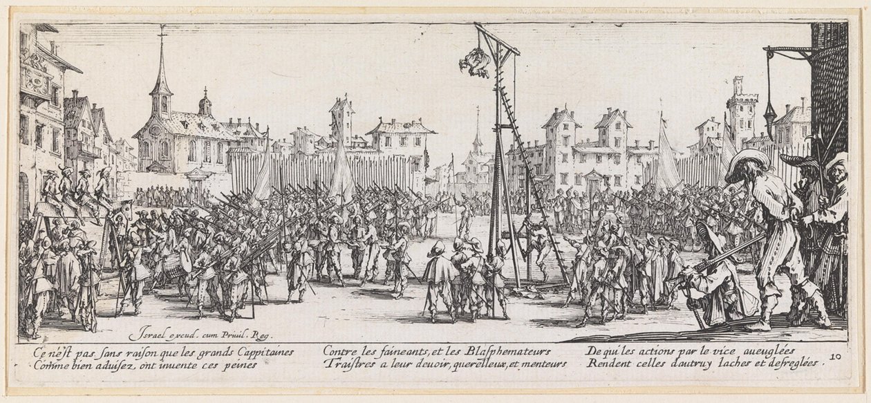 Tortur ved galgen av Jacques Callot
