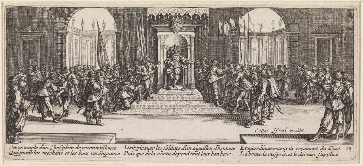 Kongen deler ut utmerkelser av Jacques Callot