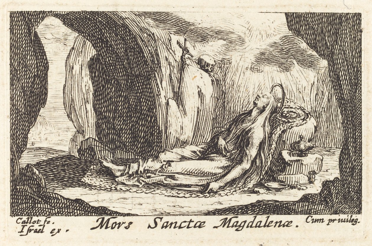 Magdalenas død av Jacques Callot
