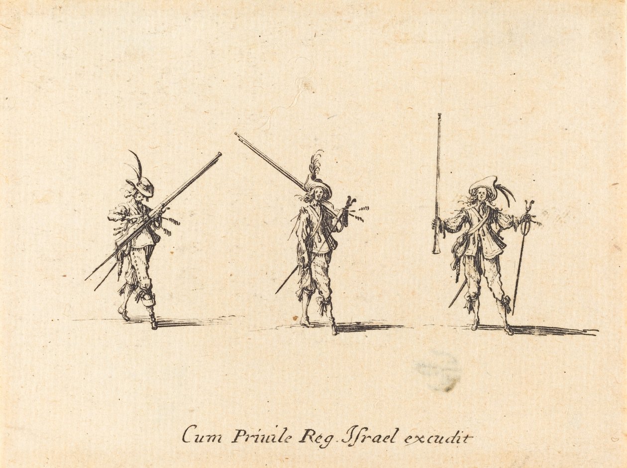 Bor med musketten av Jacques Callot