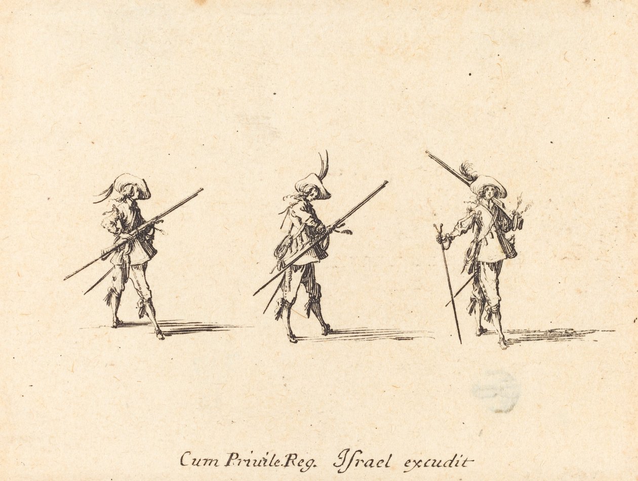 Bor med musketten av Jacques Callot