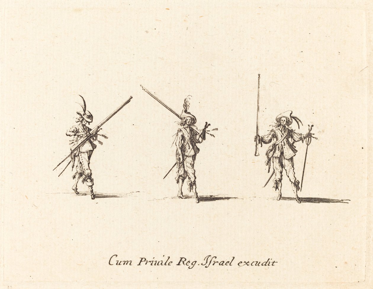 Bor med musketten av Jacques Callot