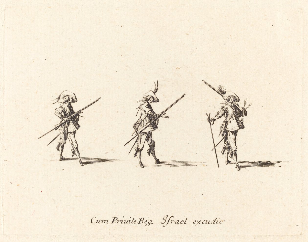 Bor med musketten av Jacques Callot
