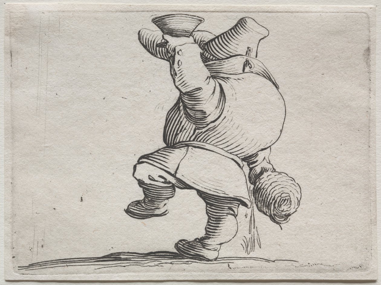 Drikker sett bakfra. av Jacques Callot