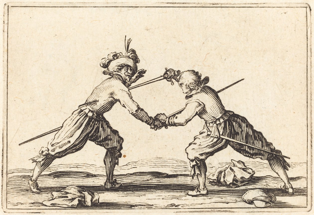 Duell med sverd av Jacques Callot