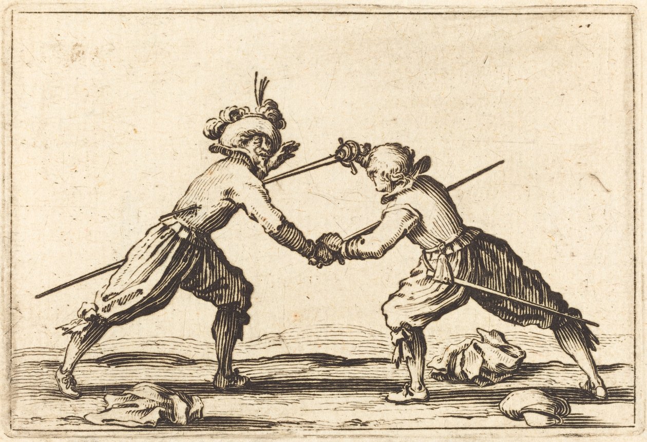 Duell med sverd av Jacques Callot