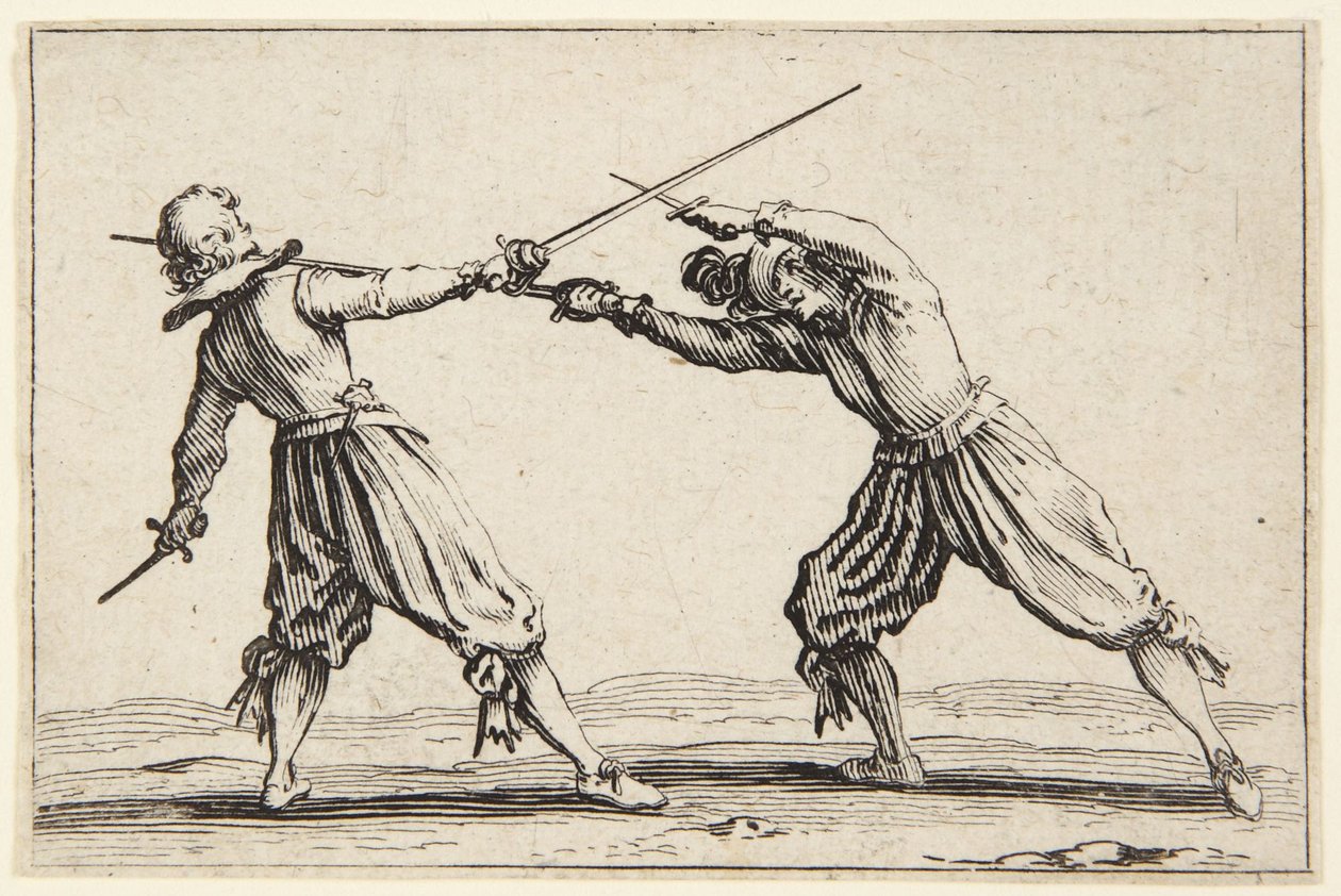 Duell med sverd og dolker av Jacques Callot