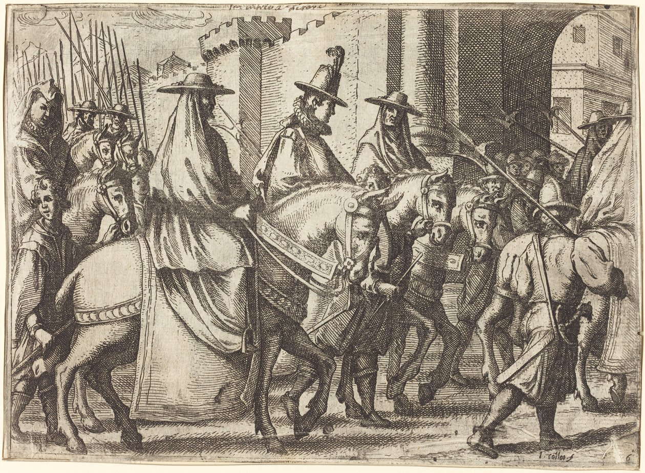 Entry in Ferrara [recto] av Jacques Callot