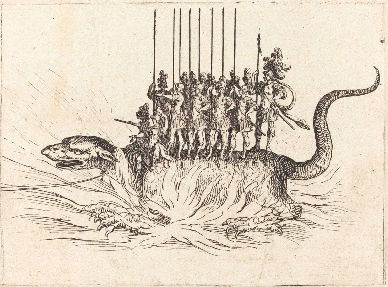 Inntreden av Monseigneur Henry de Lorraine, Marquis de Moy, under navnet Pirandre av Jacques Callot