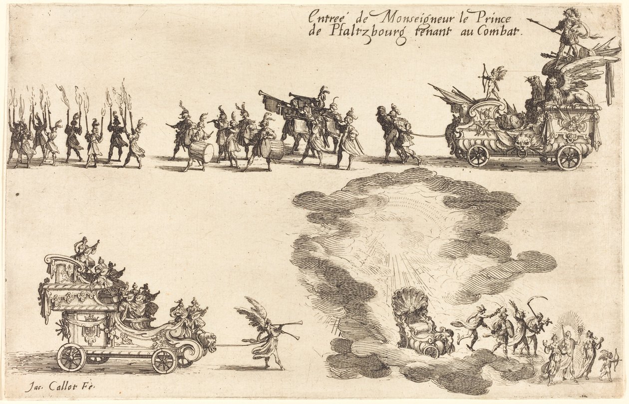 Inntreden av prinsen av Pfaltzbourg av Jacques Callot