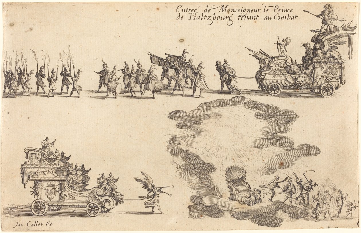 Inntreden av prinsen av Pfaltzbourg av Jacques Callot