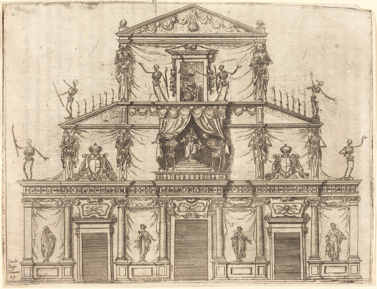 Fasade av San Lorenzo, Firenze, 1612. av Jacques Callot