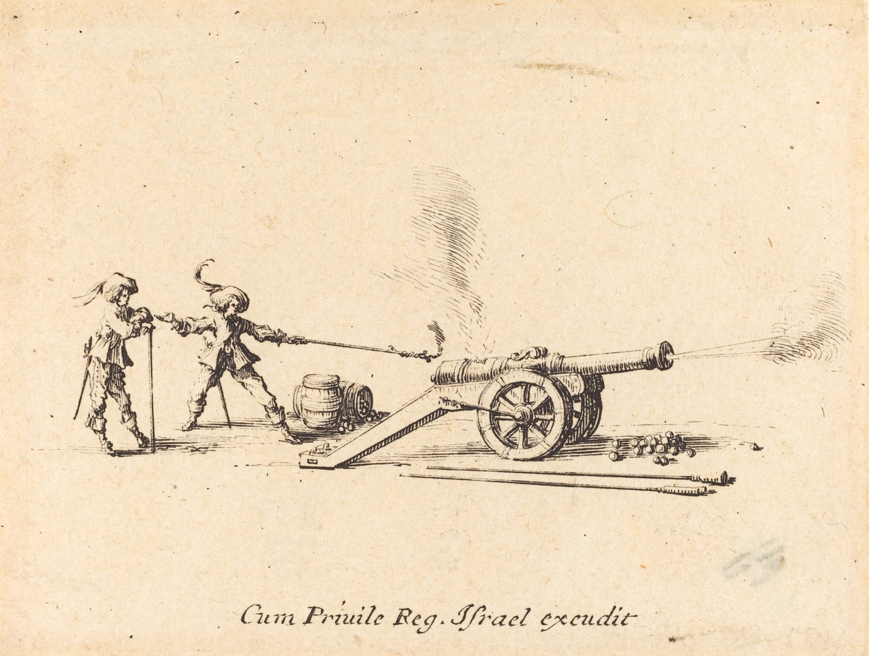 Avfyring av kanonen av Jacques Callot