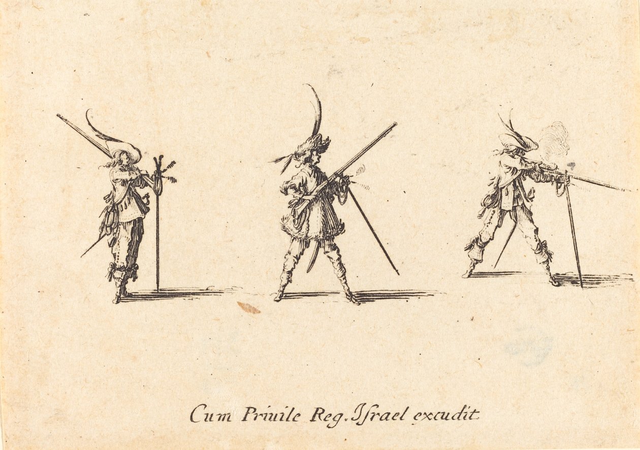 Avfyring av musketten av Jacques Callot