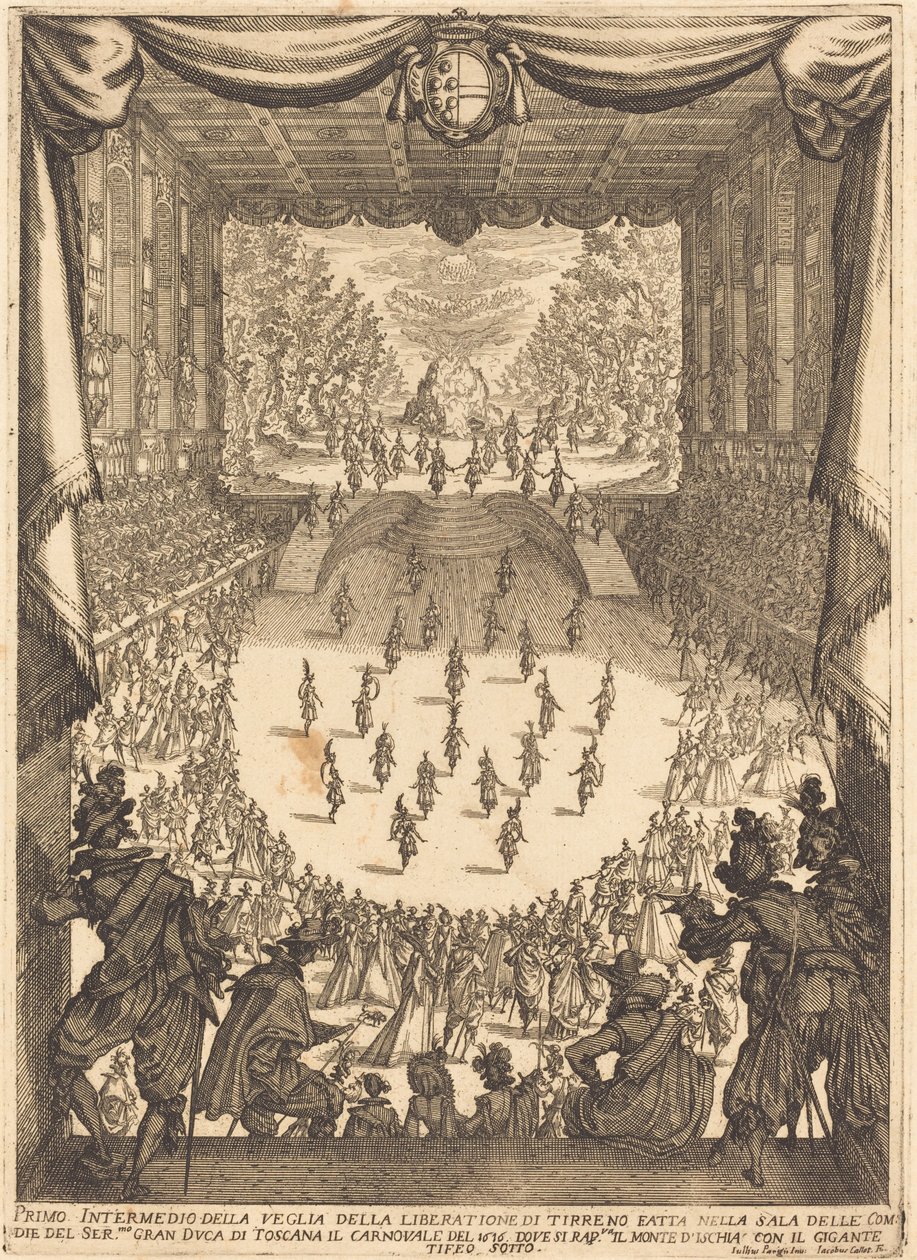 Første intermezzo, 1617. av Jacques Callot