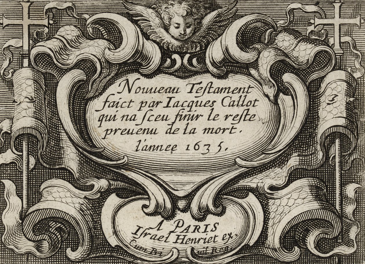 Frontispice, ca. 1635 av Jacques Callot