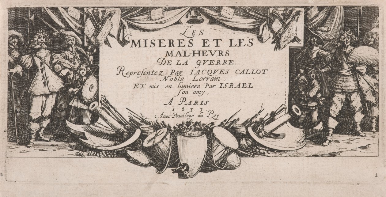 Frontispice for The Large Miseries of War av Jacques Callot