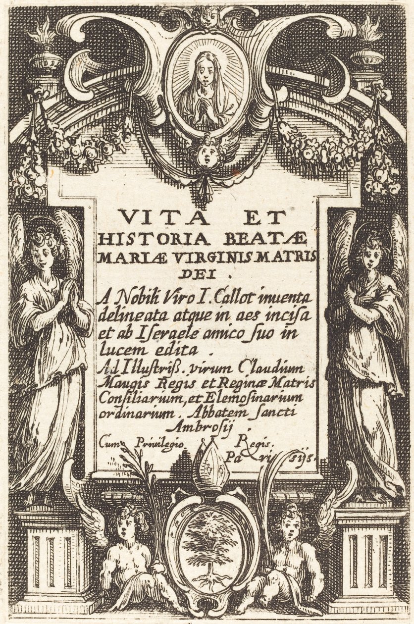 Frontispice for "The Life of the Virgin" av Jacques Callot