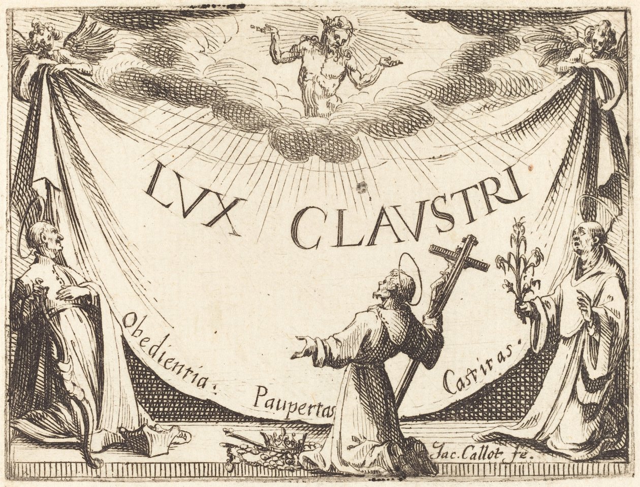 Frontispice for "The Light of the Cloister" av Jacques Callot