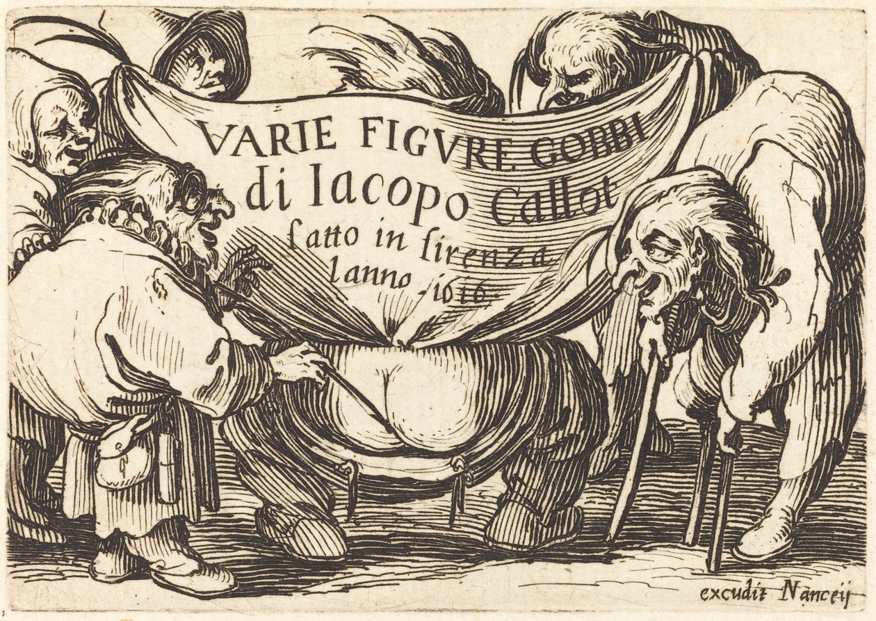 Frontispice for "Varie Figure Gobbi" (Various Hunchback Figures) av Jacques Callot