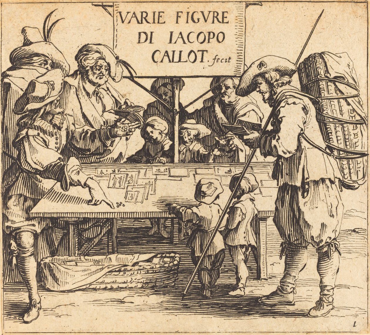 Frontispice for Varie Figure, ca. 1621. av Jacques Callot