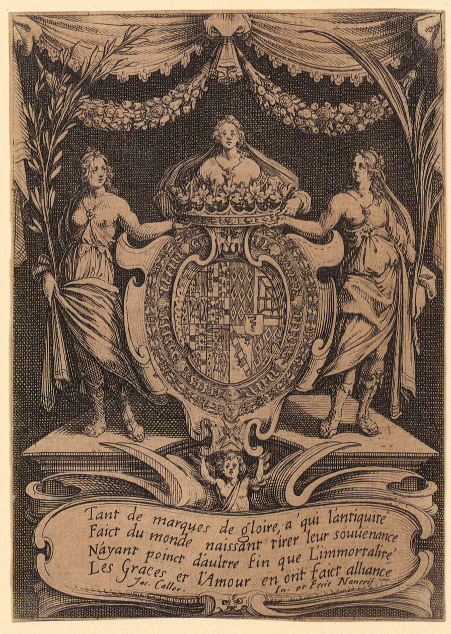 Frontispis, blad 1 i serien «Turneringen» av Jacques Callot