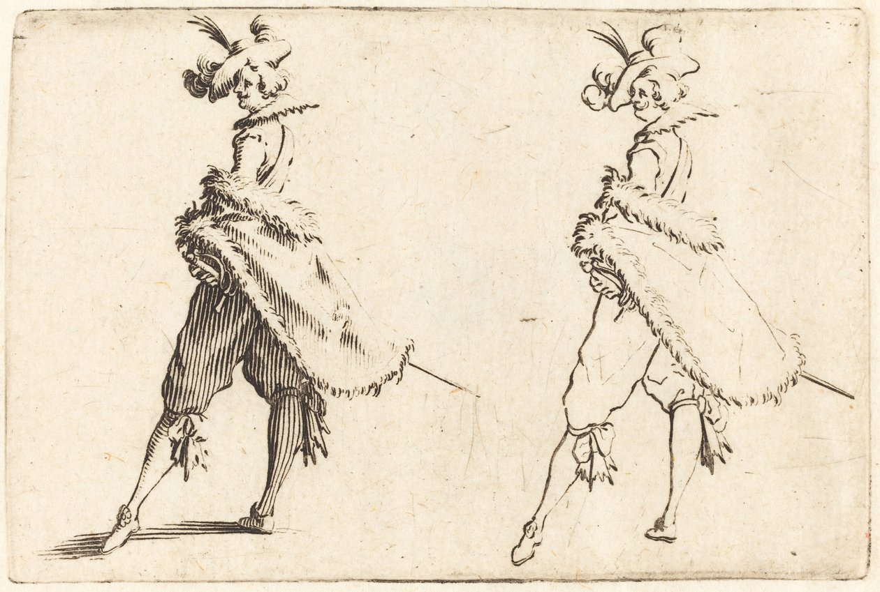 Gentleman sett fra siden av Jacques Callot