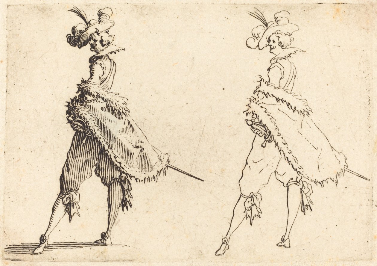 Gentleman sett fra siden av Jacques Callot