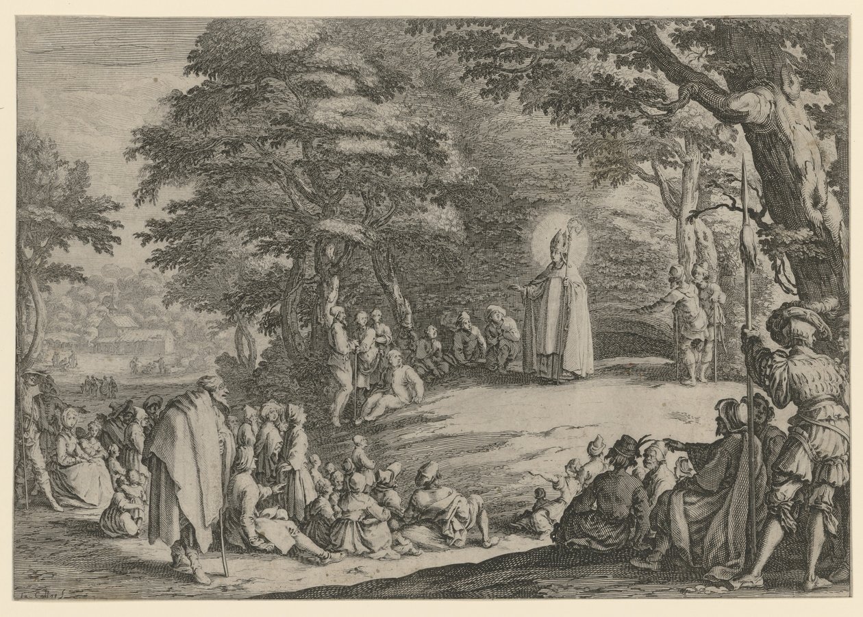 Sankt Amand av Maastricht av Jacques Callot