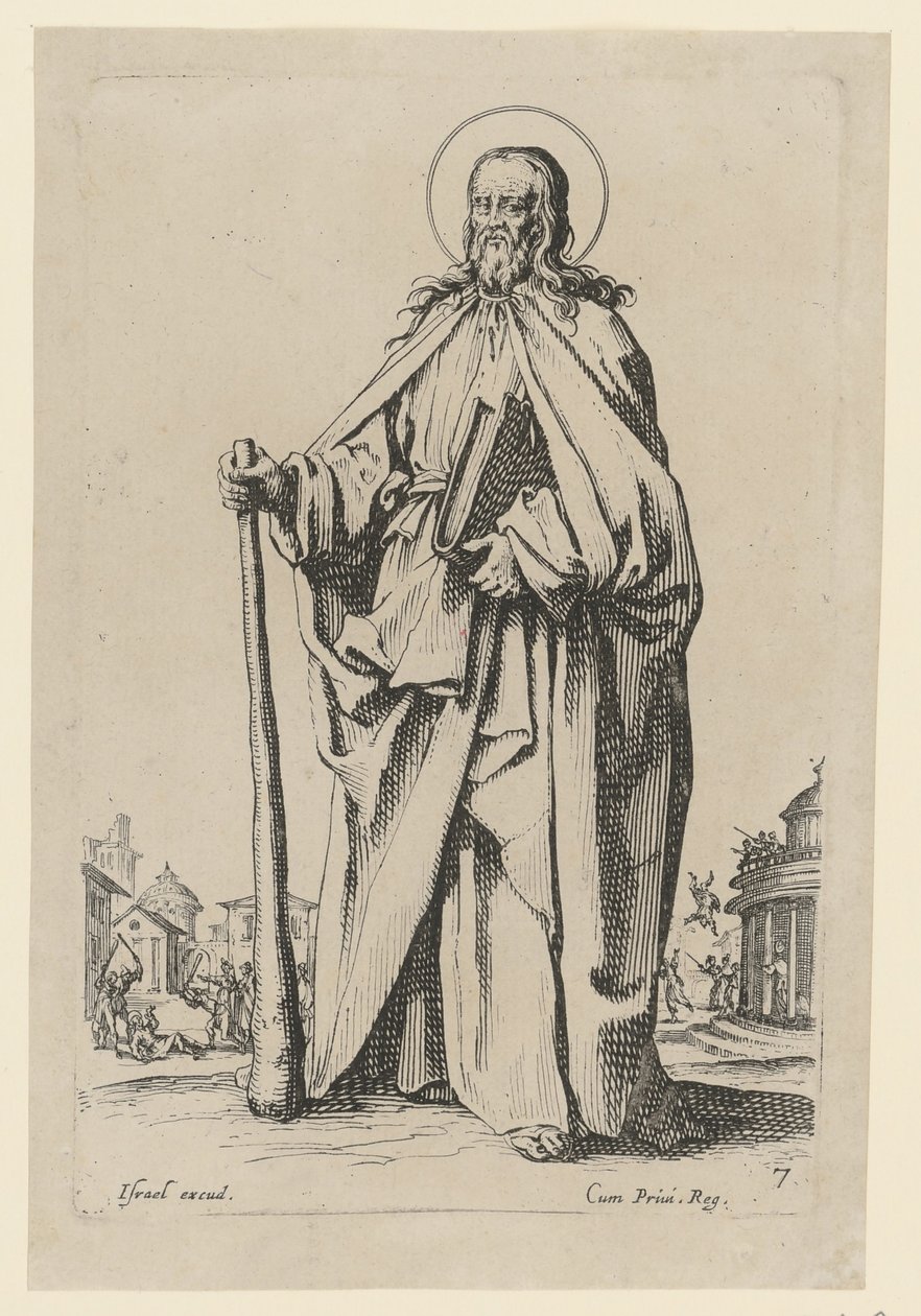 Den hellige Jakob den yngre, blad 9 i serien «Jesus, de tolv apostlene og Maria» av Jacques Callot