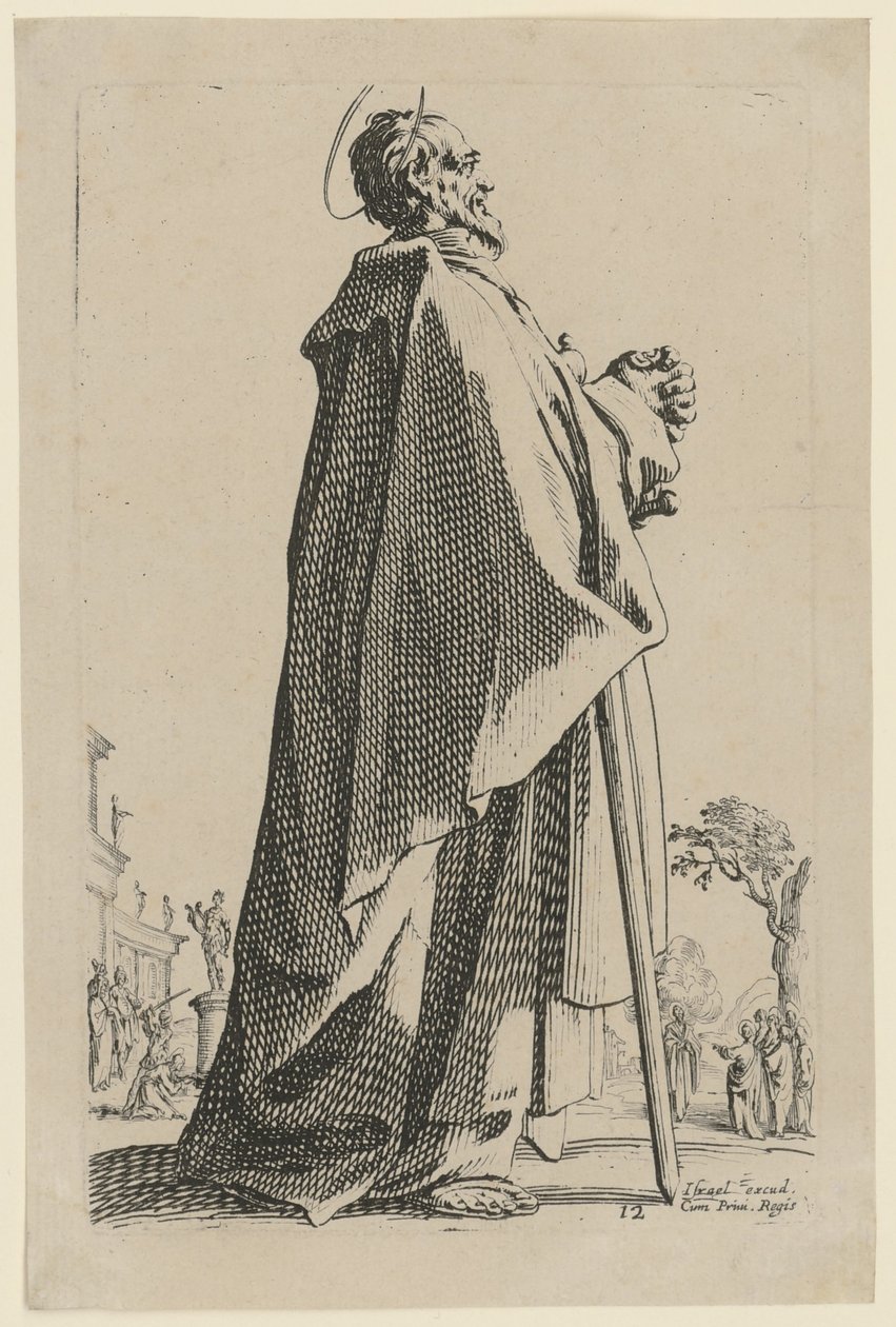 Den hellige Matteus, blad 15 i serien «Jesus, de tolv apostlene og Maria» av Jacques Callot