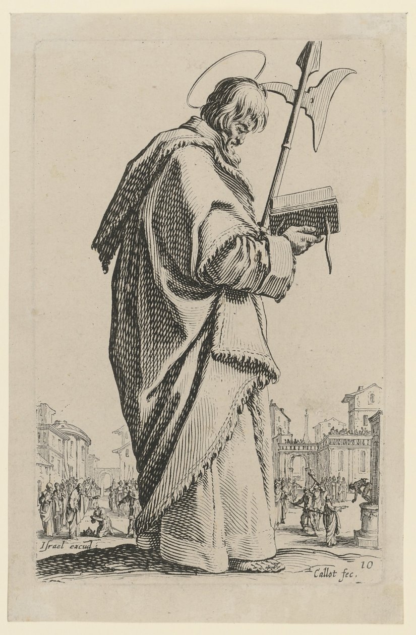 Den hellige Matthias, blad 13 i serien «Jesus, de tolv apostlene og Maria» av Jacques Callot