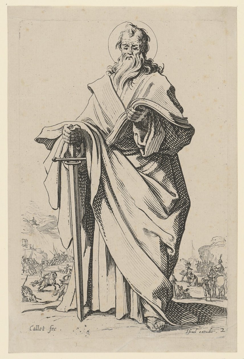 Den hellige Paulus, blad 5 i serien «Jesus, de tolv apostlene og Maria» av Jacques Callot