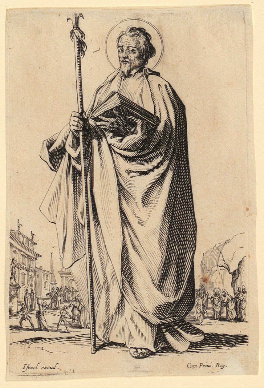 Den hellige Paulus, blad 5 i serien «Jesus, de tolv apostlene og Maria» av Jacques Callot