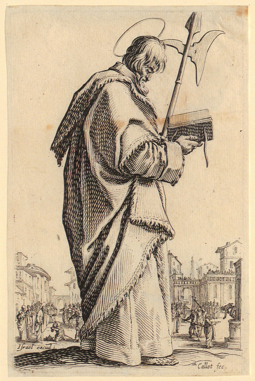 Sankt Filip, blad 11 fra serien «Jesus, de tolv apostlene og Maria» av Jacques Callot