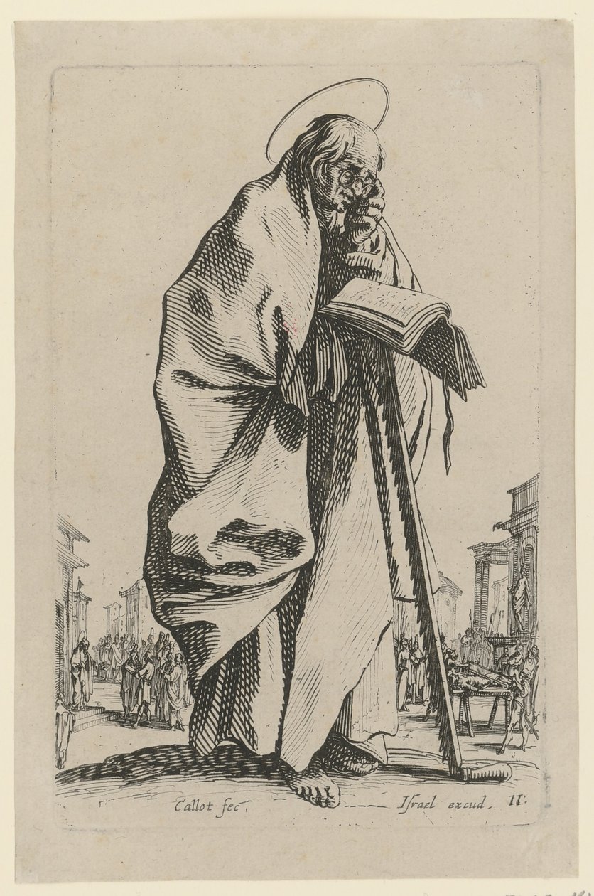 Den hellige Simon, blad 14 i serien «Jesus, de tolv apostlene og Maria» av Jacques Callot