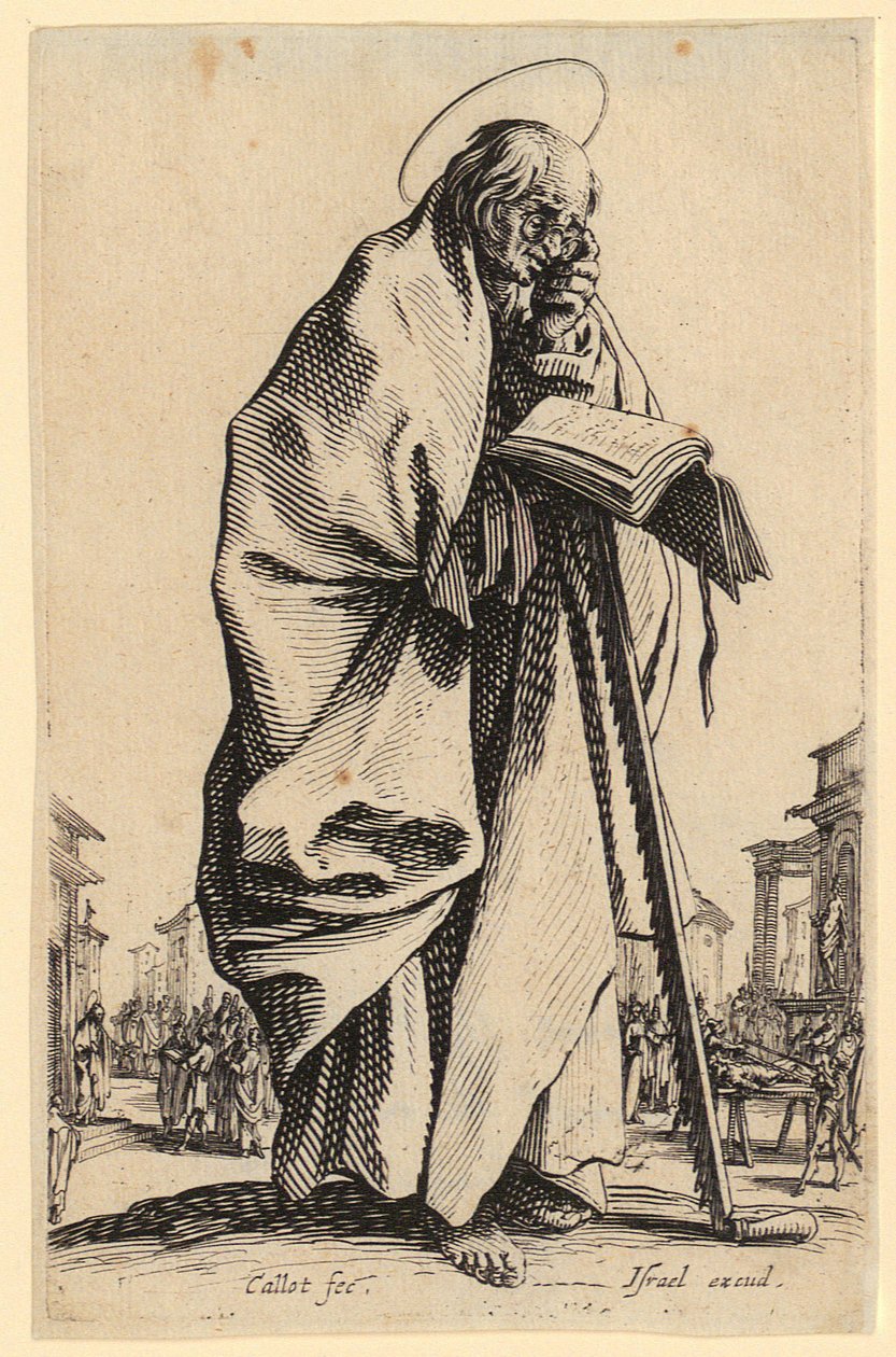 Sankt Simon, blad 14 fra serien «Jesus, de tolv apostlene og Maria» av Jacques Callot
