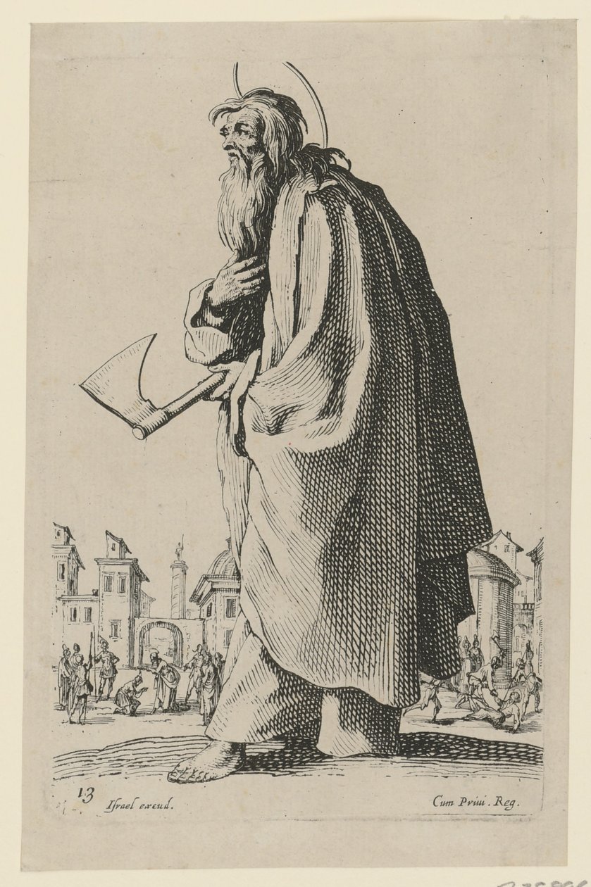 Den hellige Taddeus eller den hellige Judas, blad 16 fra serien «Jesus, de tolv apostlene og Maria» av Jacques Callot