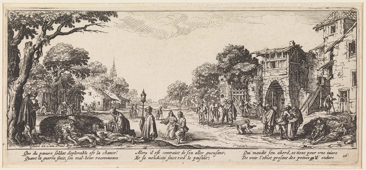 Å gi en døende siste nattverd av Jacques Callot
